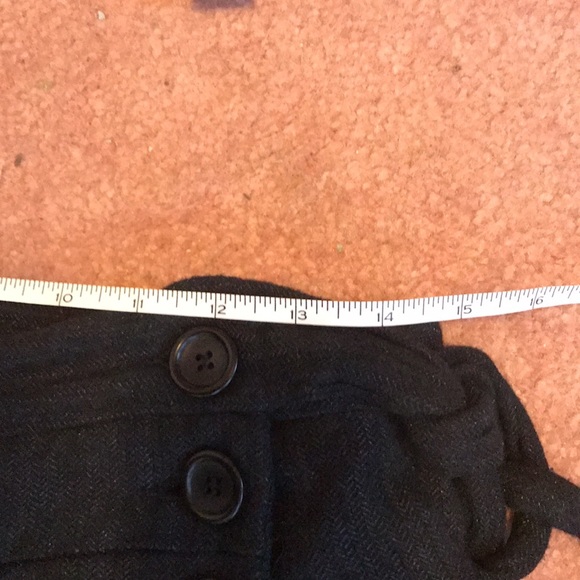 Comptoir does Cottonnier Black Wrap Skirt & Silver thread with fabric crinkle. - Picture 9 of 10